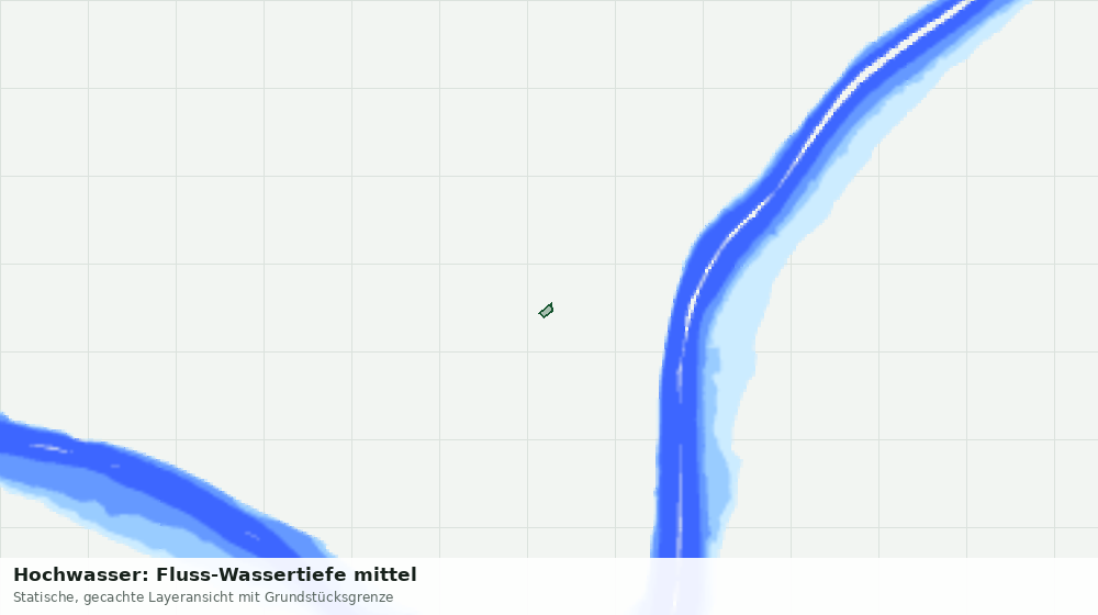 Statische Kartenansicht: Hochwasser: Fluss-Wassertiefe mittel