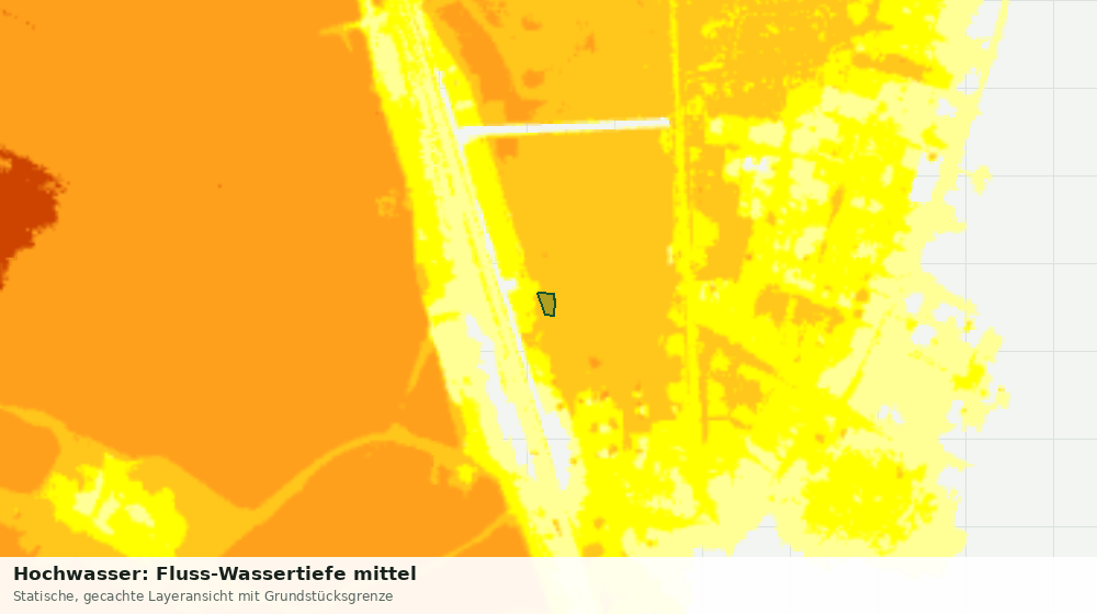 Statische Kartenansicht: Hochwasser: Fluss-Wassertiefe mittel