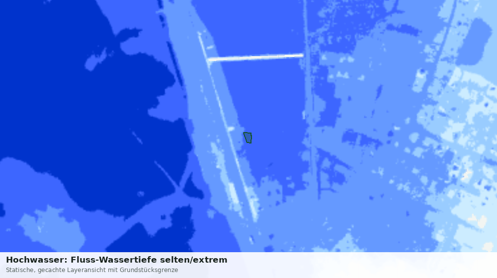 Statische Kartenansicht: Hochwasser: Fluss-Wassertiefe selten/extrem