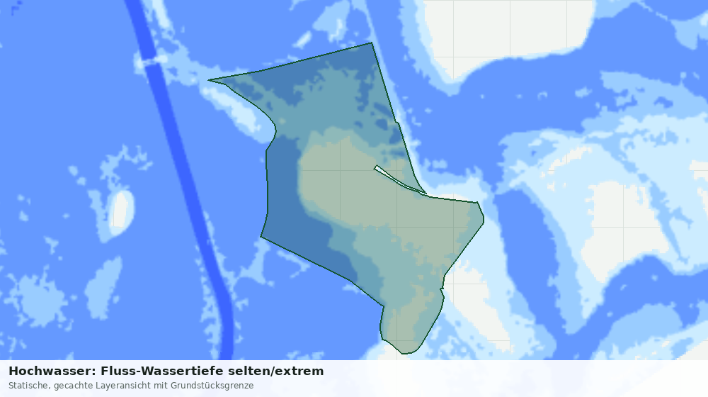 Statische Kartenansicht: Hochwasser: Fluss-Wassertiefe selten/extrem