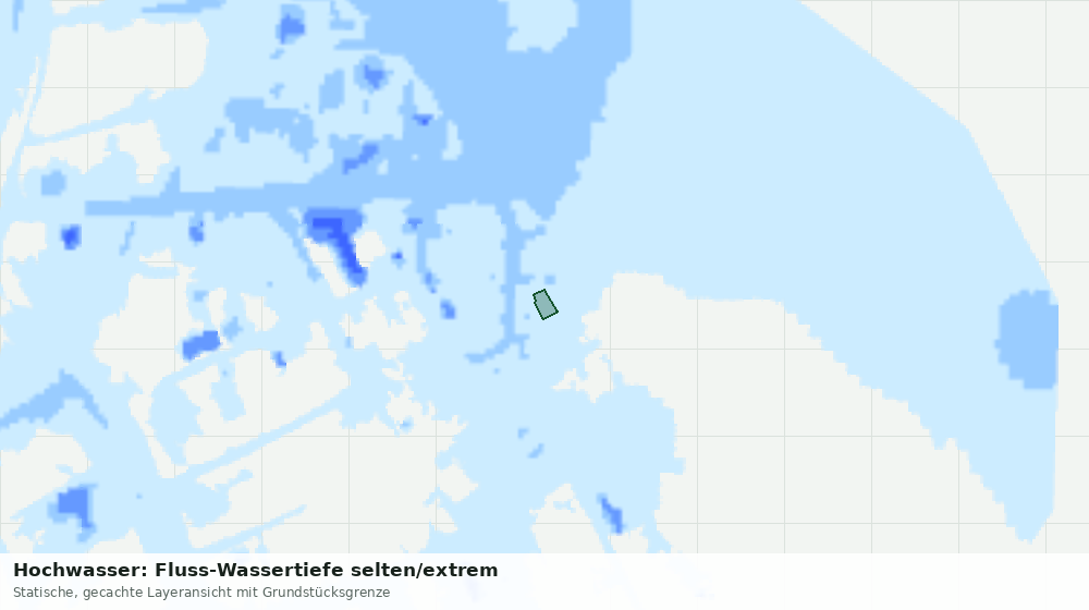 Statische Kartenansicht: Hochwasser: Fluss-Wassertiefe selten/extrem