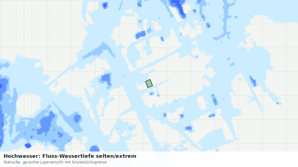 Statische Kartenansicht: Hochwasser: Fluss-Wassertiefe selten/extrem