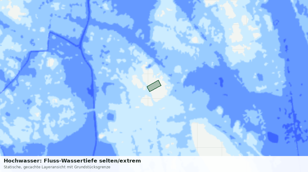 Statische Kartenansicht: Hochwasser: Fluss-Wassertiefe selten/extrem