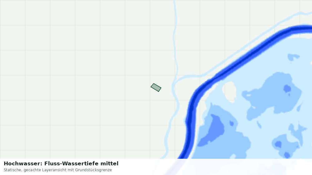 Statische Kartenansicht: Hochwasser: Fluss-Wassertiefe mittel
