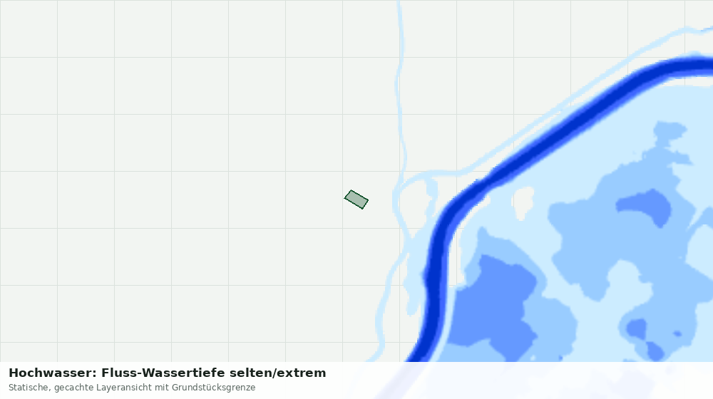 Statische Kartenansicht: Hochwasser: Fluss-Wassertiefe selten/extrem