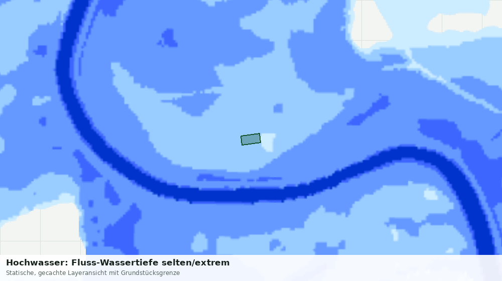 Statische Kartenansicht: Hochwasser: Fluss-Wassertiefe selten/extrem