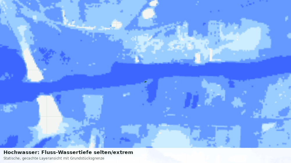 Statische Kartenansicht: Hochwasser: Fluss-Wassertiefe selten/extrem