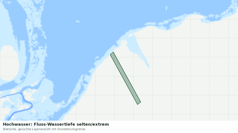 Statische Kartenansicht: Hochwasser: Fluss-Wassertiefe selten/extrem