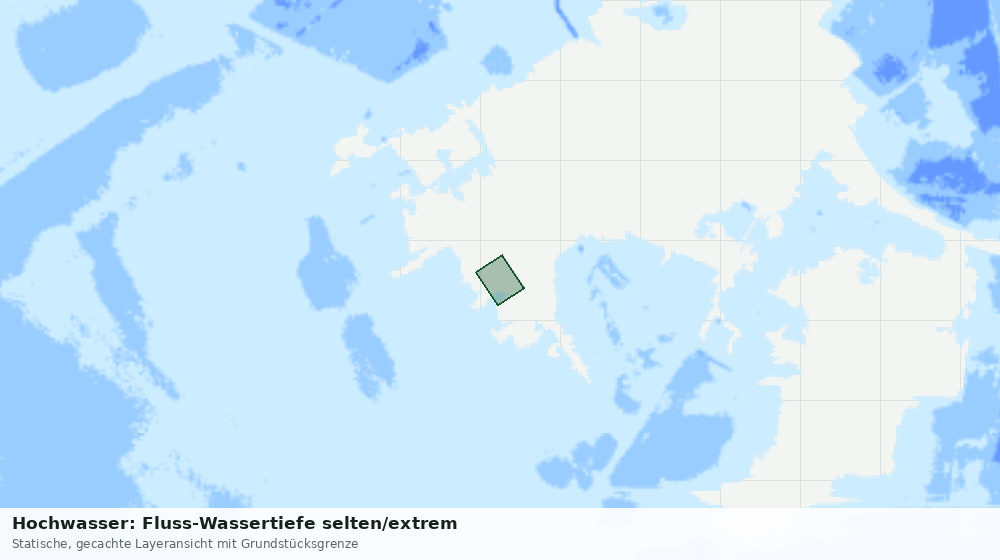 Statische Kartenansicht: Hochwasser: Fluss-Wassertiefe selten/extrem