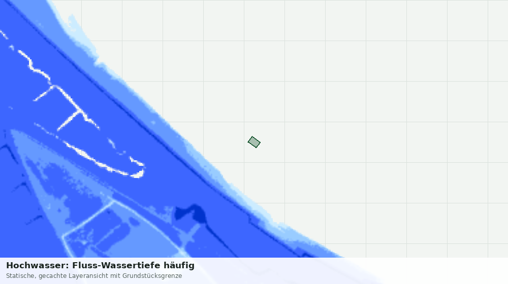 Statische Kartenansicht: Hochwasser: Fluss-Wassertiefe häufig
