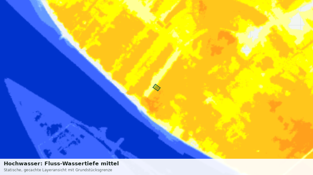 Statische Kartenansicht: Hochwasser: Fluss-Wassertiefe mittel