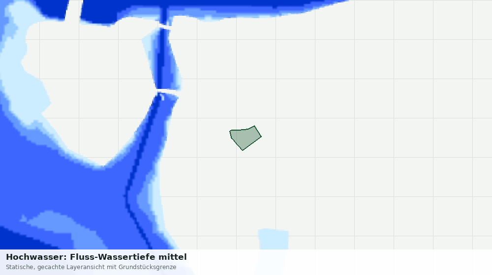Statische Kartenansicht: Hochwasser: Fluss-Wassertiefe mittel