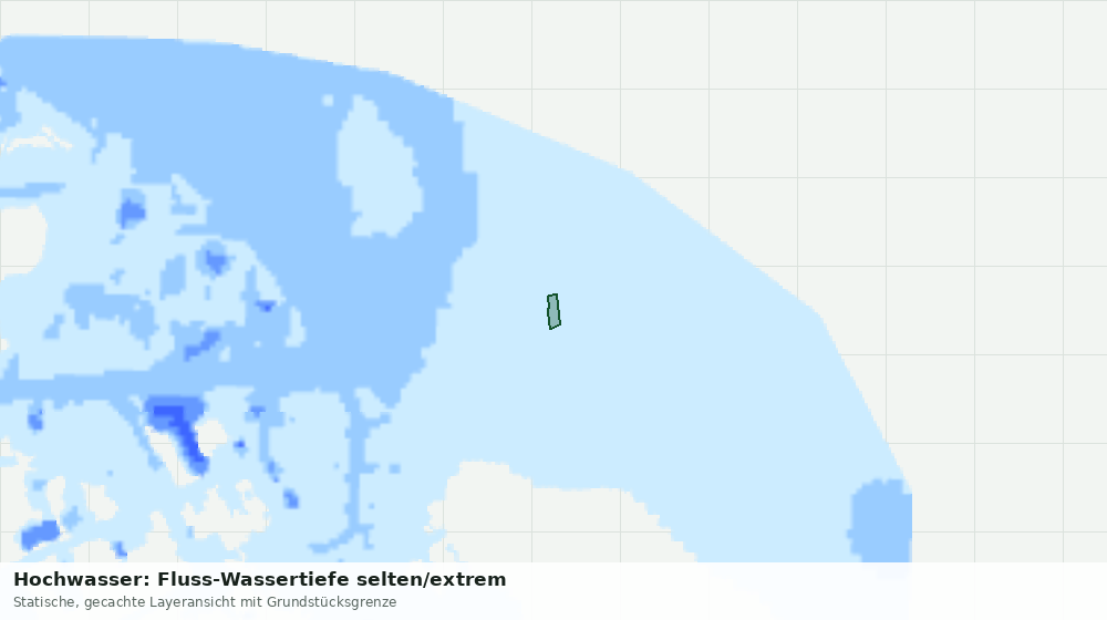 Statische Kartenansicht: Hochwasser: Fluss-Wassertiefe selten/extrem