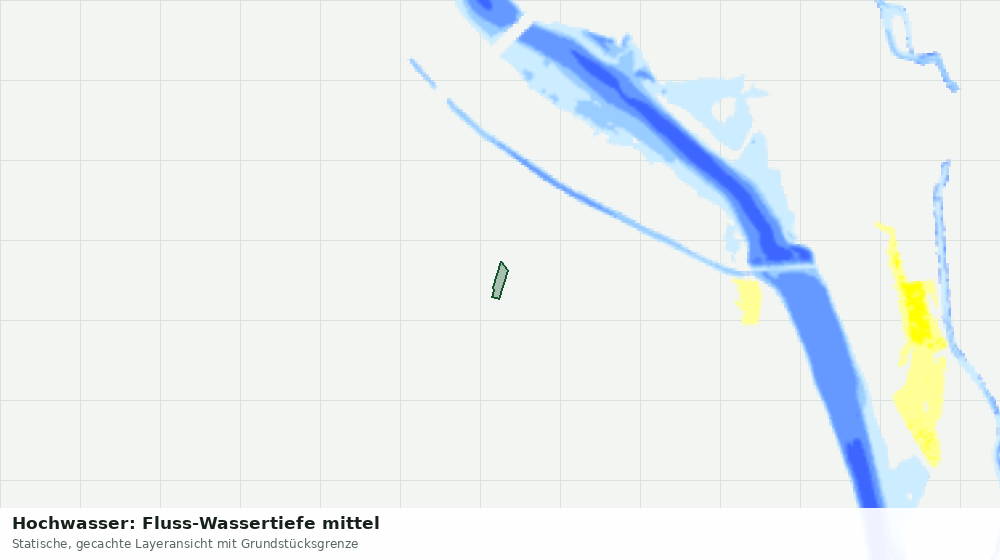 Statische Kartenansicht: Hochwasser: Fluss-Wassertiefe mittel