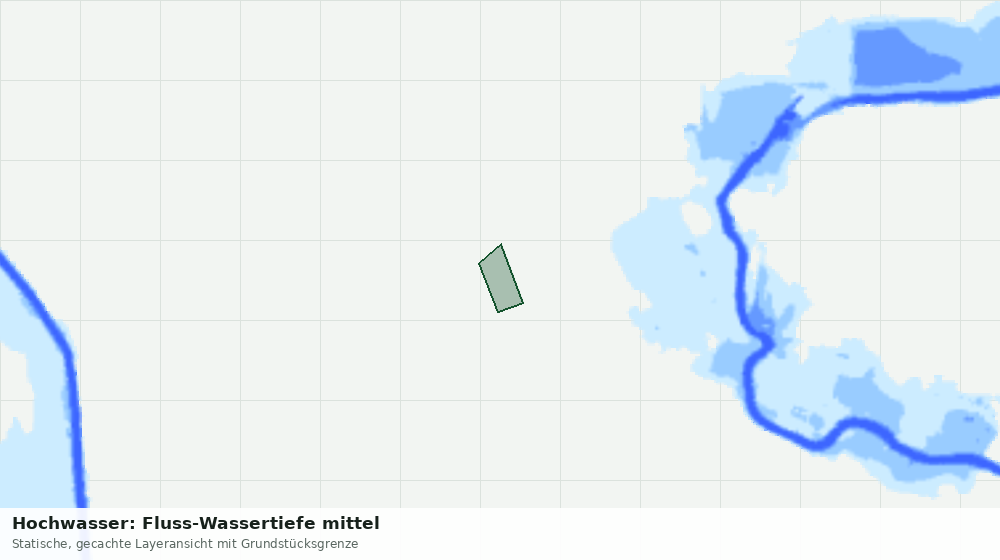 Statische Kartenansicht: Hochwasser: Fluss-Wassertiefe mittel