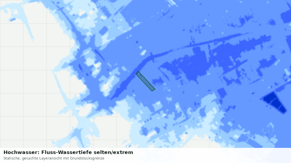 Statische Kartenansicht: Hochwasser: Fluss-Wassertiefe selten/extrem