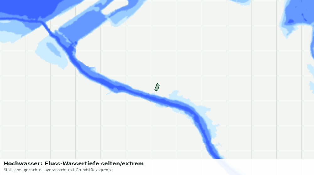 Statische Kartenansicht: Hochwasser: Fluss-Wassertiefe selten/extrem