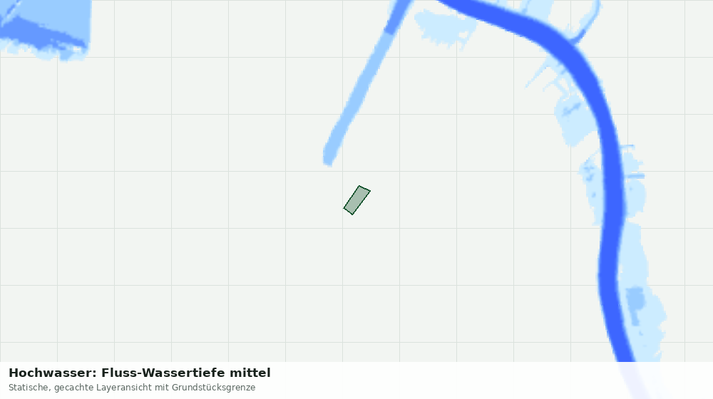 Statische Kartenansicht: Hochwasser: Fluss-Wassertiefe mittel