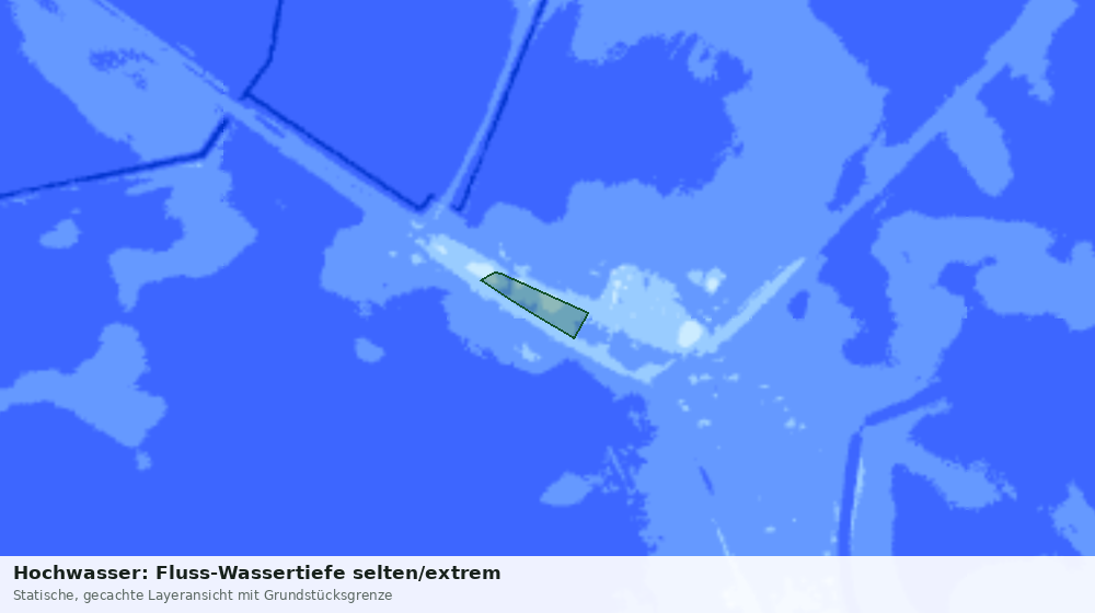 Statische Kartenansicht: Hochwasser: Fluss-Wassertiefe selten/extrem