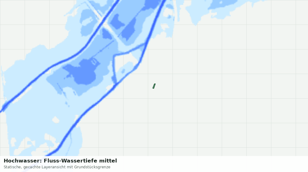 Statische Kartenansicht: Hochwasser: Fluss-Wassertiefe mittel