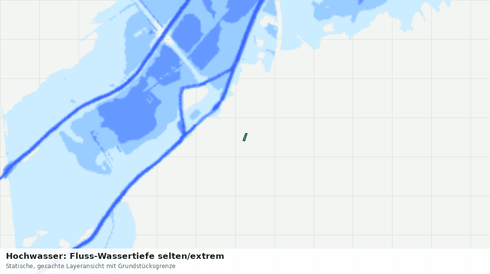 Statische Kartenansicht: Hochwasser: Fluss-Wassertiefe selten/extrem