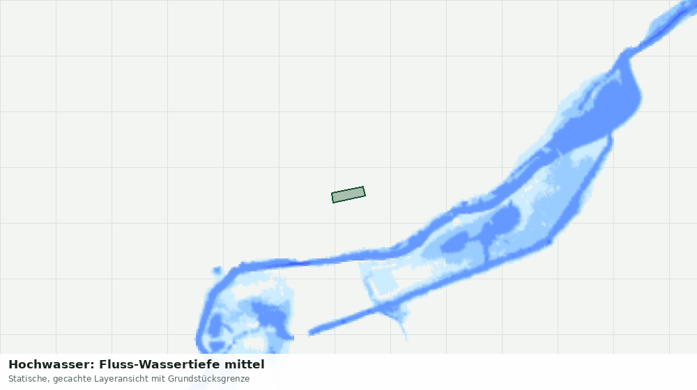 Statische Kartenansicht: Hochwasser: Fluss-Wassertiefe mittel