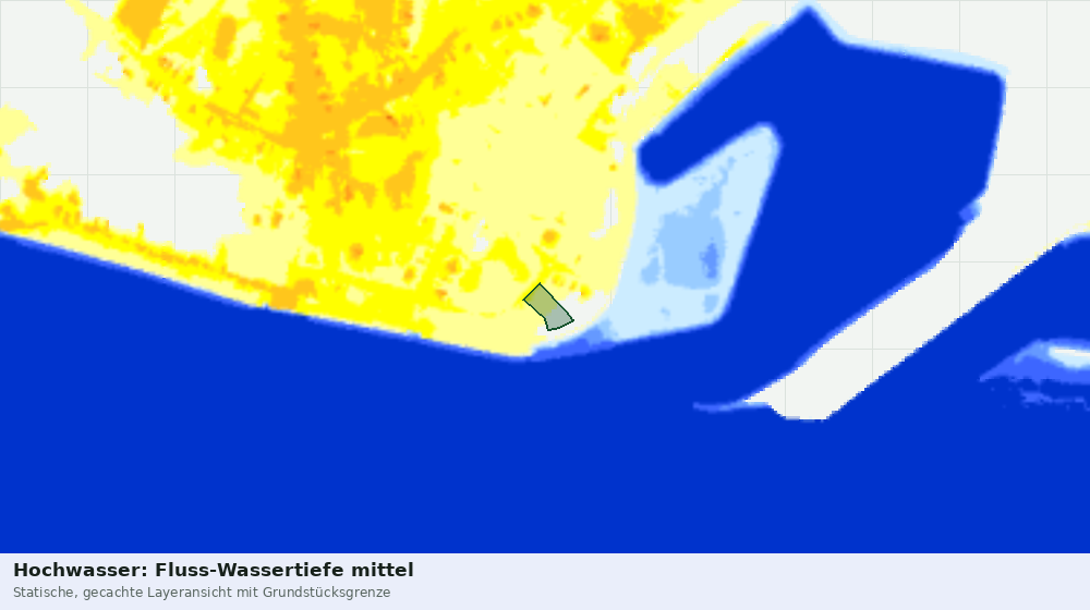 Statische Kartenansicht: Hochwasser: Fluss-Wassertiefe mittel