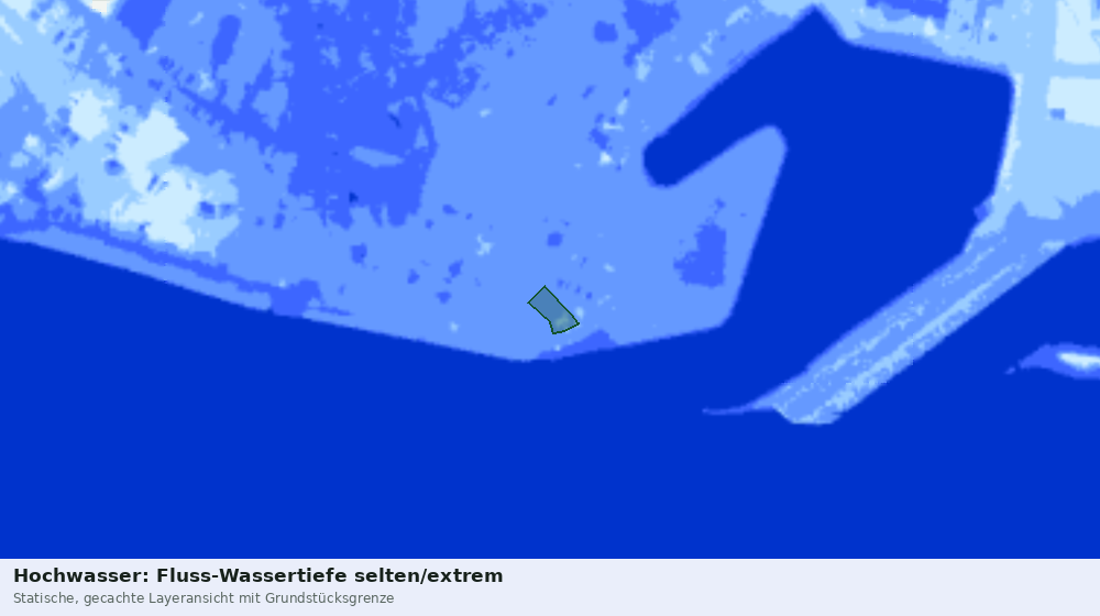 Statische Kartenansicht: Hochwasser: Fluss-Wassertiefe selten/extrem