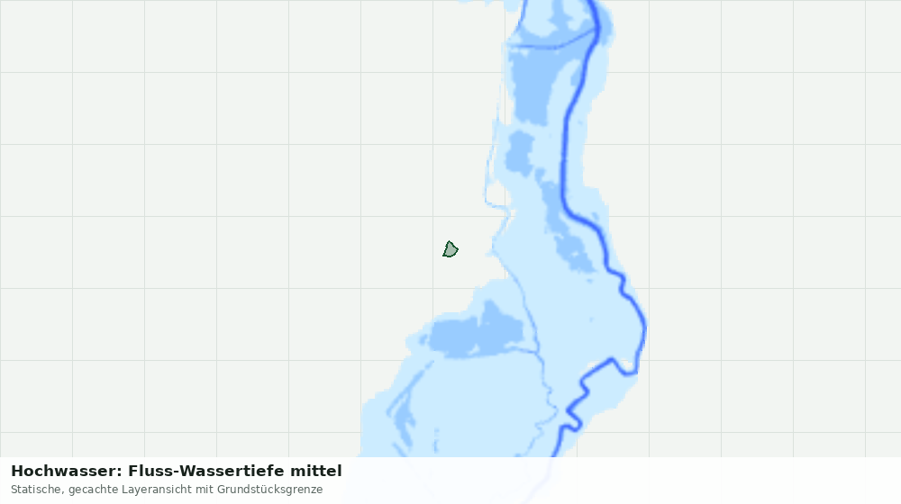 Statische Kartenansicht: Hochwasser: Fluss-Wassertiefe mittel