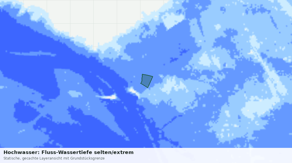 Statische Kartenansicht: Hochwasser: Fluss-Wassertiefe selten/extrem
