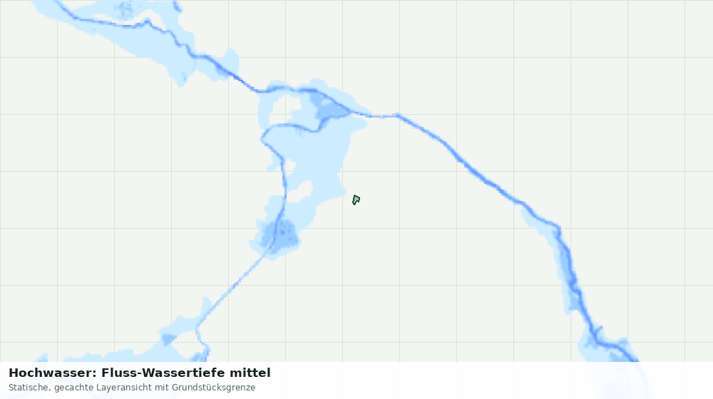 Statische Kartenansicht: Hochwasser: Fluss-Wassertiefe mittel