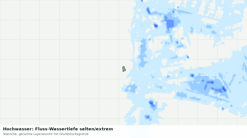 Statische Kartenansicht: Hochwasser: Fluss-Wassertiefe selten/extrem