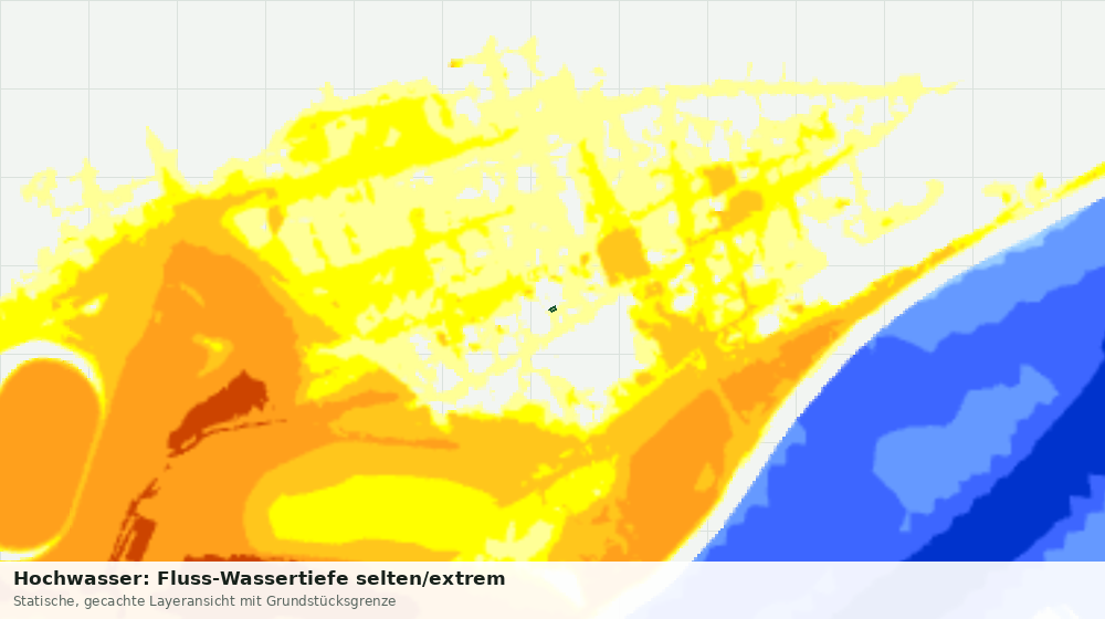 Statische Kartenansicht: Hochwasser: Fluss-Wassertiefe selten/extrem