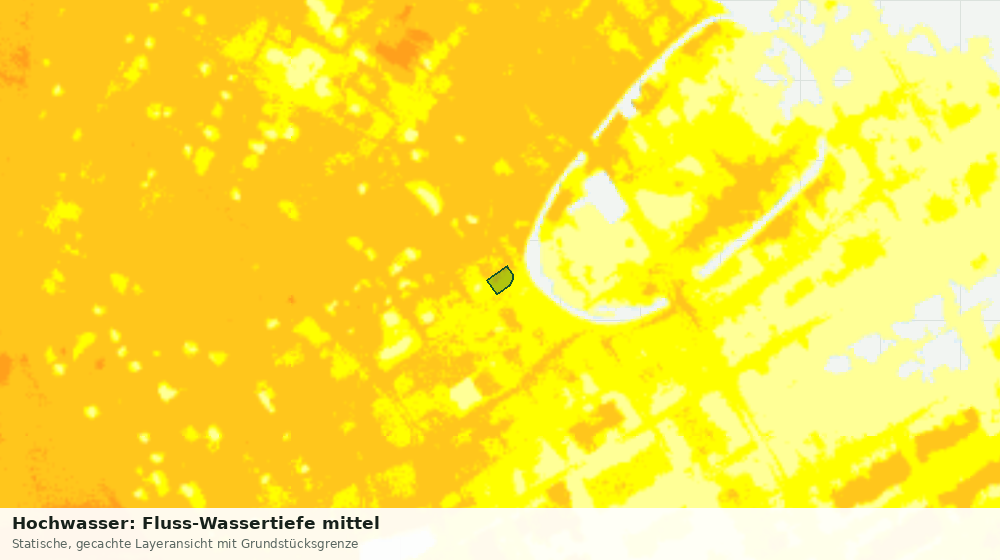 Statische Kartenansicht: Hochwasser: Fluss-Wassertiefe mittel
