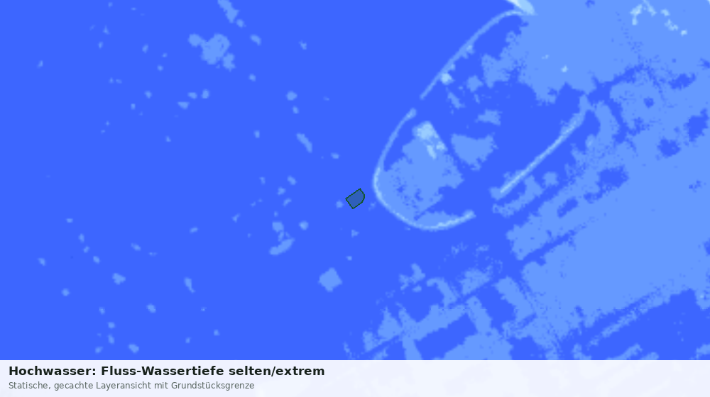 Statische Kartenansicht: Hochwasser: Fluss-Wassertiefe selten/extrem
