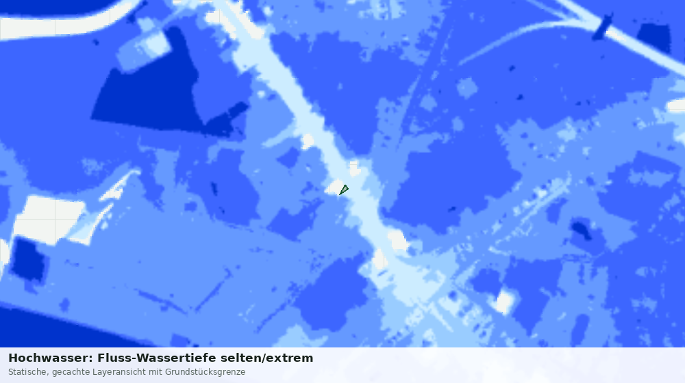 Statische Kartenansicht: Hochwasser: Fluss-Wassertiefe selten/extrem