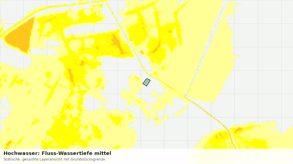 Statische Kartenansicht: Hochwasser: Fluss-Wassertiefe mittel