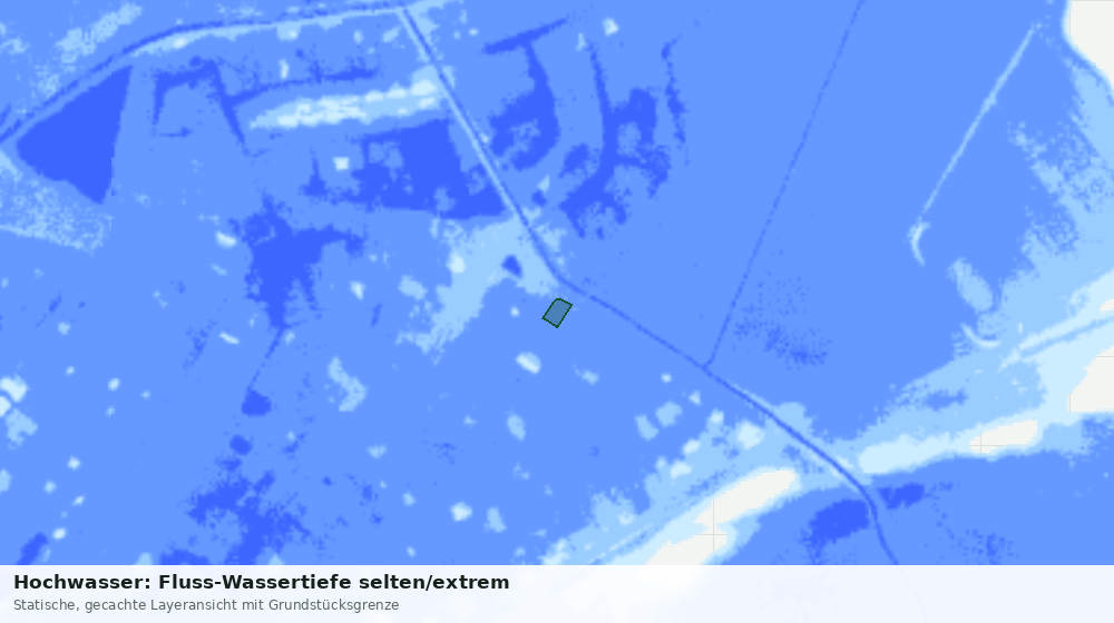 Statische Kartenansicht: Hochwasser: Fluss-Wassertiefe selten/extrem