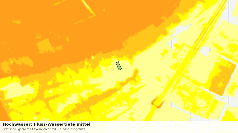 Statische Kartenansicht: Hochwasser: Fluss-Wassertiefe mittel