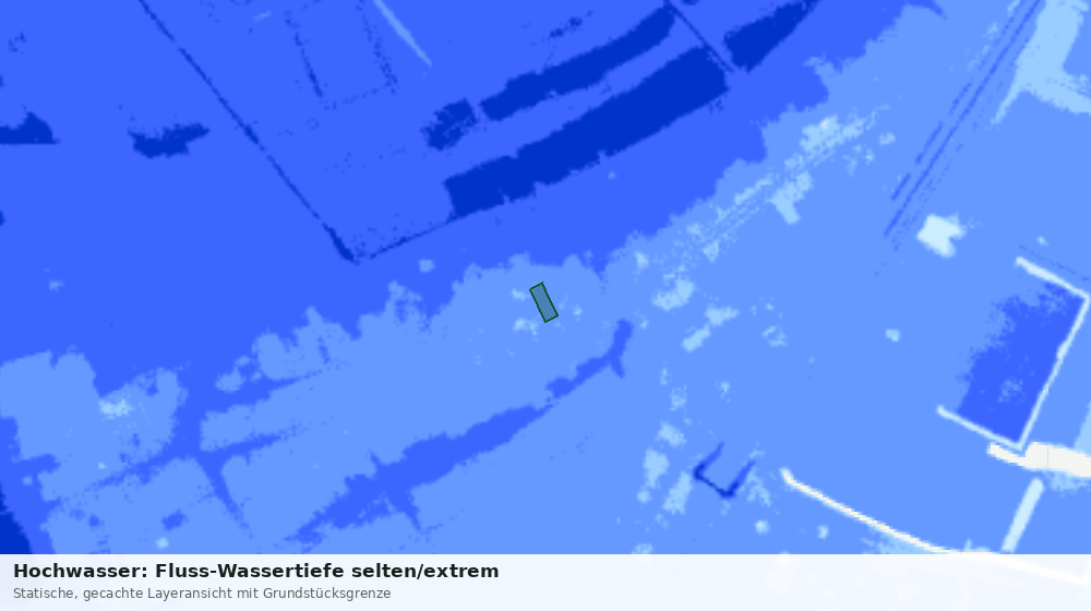 Statische Kartenansicht: Hochwasser: Fluss-Wassertiefe selten/extrem