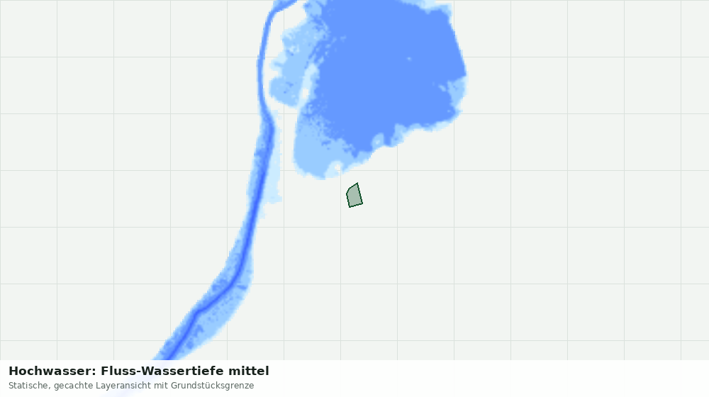 Statische Kartenansicht: Hochwasser: Fluss-Wassertiefe mittel