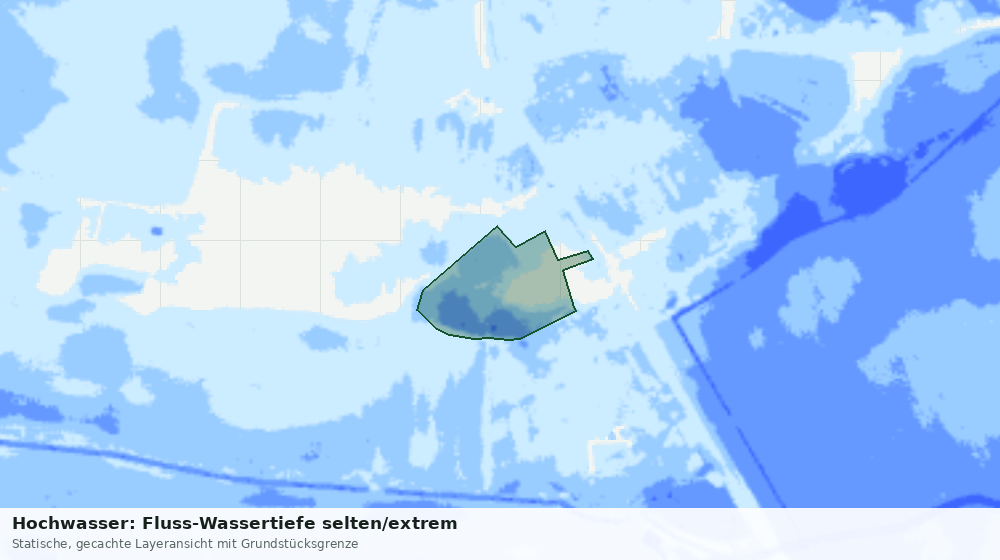 Statische Kartenansicht: Hochwasser: Fluss-Wassertiefe selten/extrem