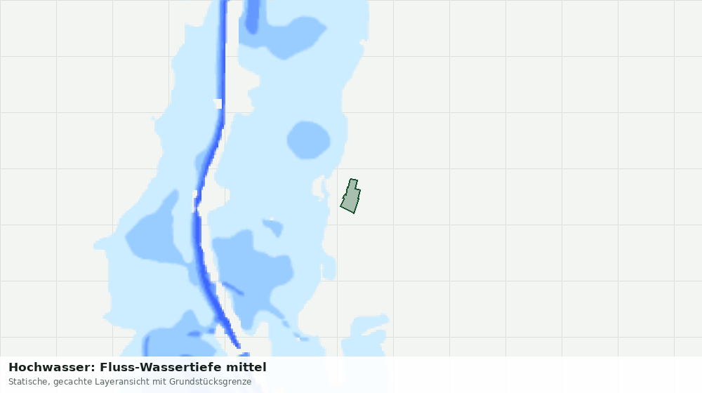 Statische Kartenansicht: Hochwasser: Fluss-Wassertiefe mittel