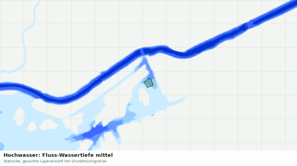 Statische Kartenansicht: Hochwasser: Fluss-Wassertiefe mittel