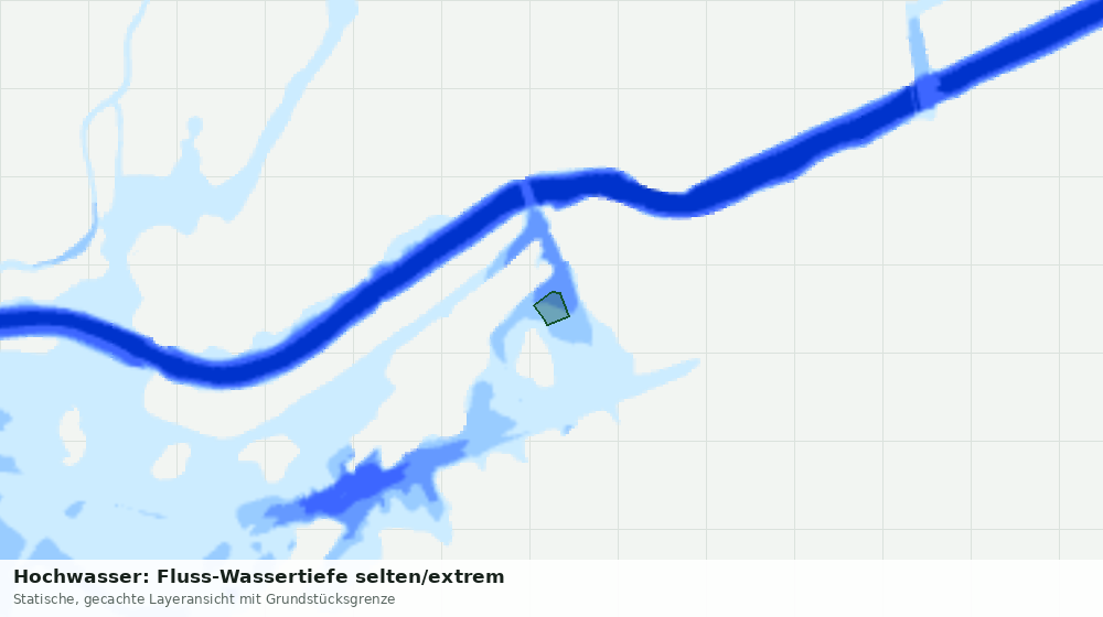 Statische Kartenansicht: Hochwasser: Fluss-Wassertiefe selten/extrem