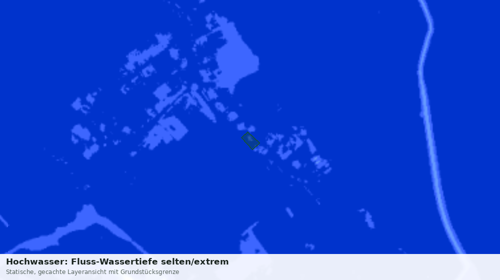 Statische Kartenansicht: Hochwasser: Fluss-Wassertiefe selten/extrem
