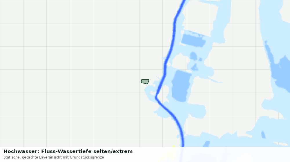 Statische Kartenansicht: Hochwasser: Fluss-Wassertiefe selten/extrem