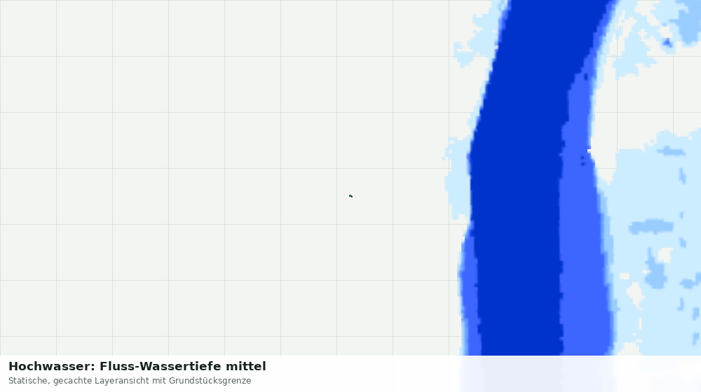 Statische Kartenansicht: Hochwasser: Fluss-Wassertiefe mittel