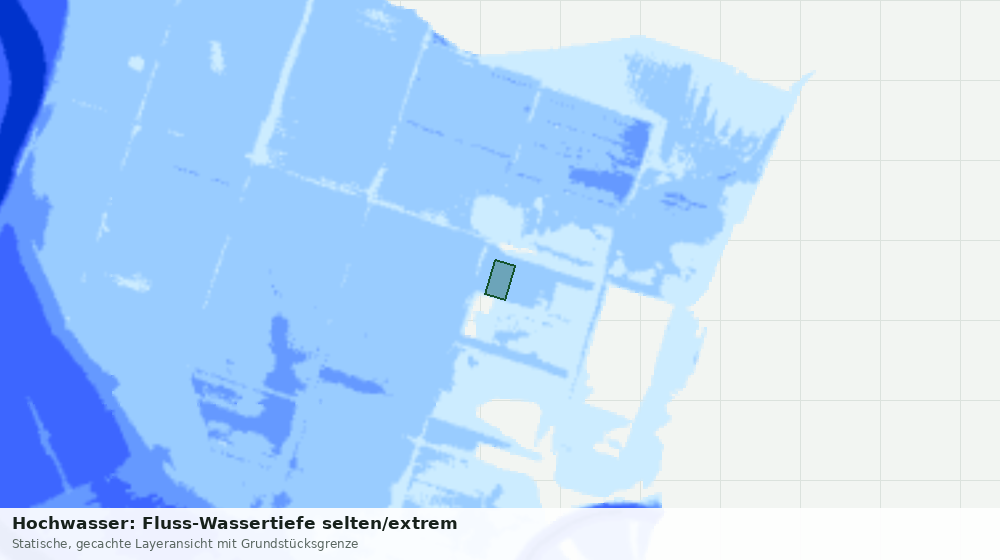 Statische Kartenansicht: Hochwasser: Fluss-Wassertiefe selten/extrem