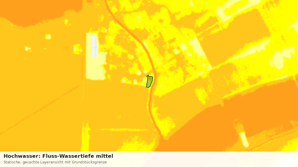 Statische Kartenansicht: Hochwasser: Fluss-Wassertiefe mittel